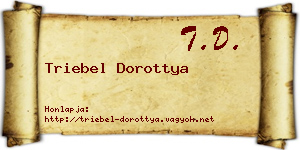 Triebel Dorottya névjegykártya