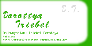 dorottya triebel business card